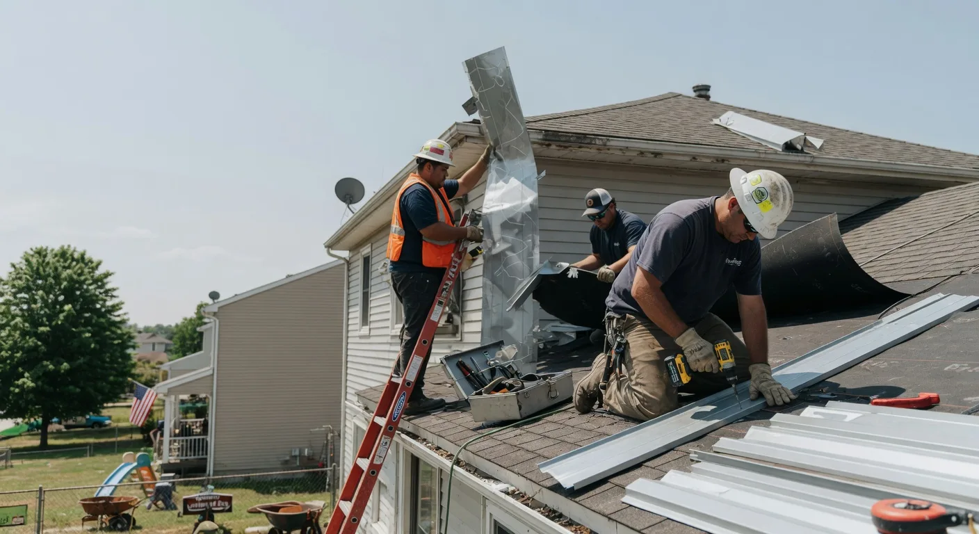 Storm Damage Metal Roof Repair in Frenchville, PA